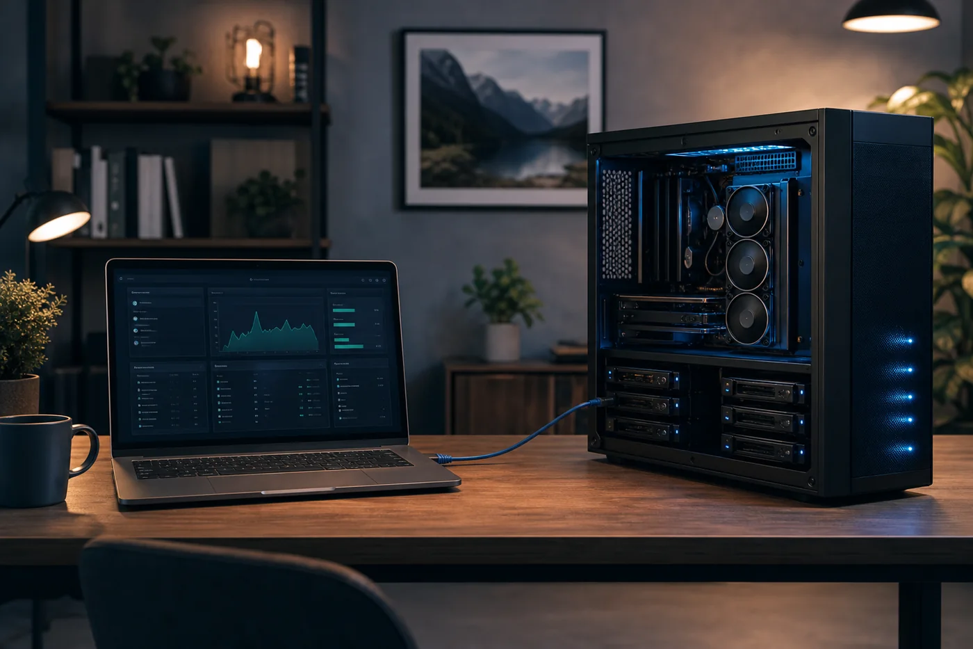 Odysseus AI Laptop mit separater Workstation für lokale Modelle